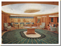 The dining room of the liner Arcadia.