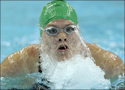 Natalie du Toit in action in Beijing