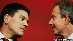 David Miliband and Tony Blair