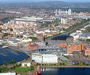 Aerial picture of Cardiff