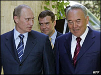 Путін та Назарбаєв