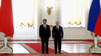 中国国家主席习近平与俄罗斯总统普京在克里姆林宫