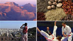 A canyon, spices, a tourist, and karate