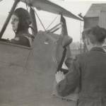Pilot and trainees at Worcester airfield.