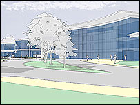 Drawing of Leicester Science Park