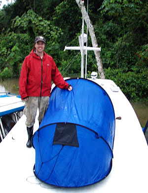 Matt with his tent