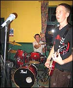 Henry and Ed playing live