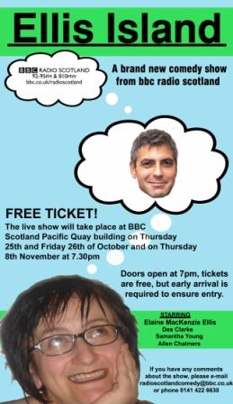 Ellis Island onn BBC Radio Scotland