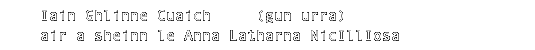 Iain Ghlinne Cuaich