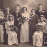 Wedding of Ernie and Peggy Gill 5th June 1943 at Ferryhill, County Durham