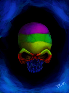 Rainbow Skull