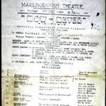 The programme for "Now or Never", a production at the Marlborough Theatre. I believe my mother, Audrey Brown, would have been to see it.