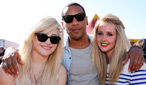 Reggie Yates with Pixie Lott and Diana Vickers