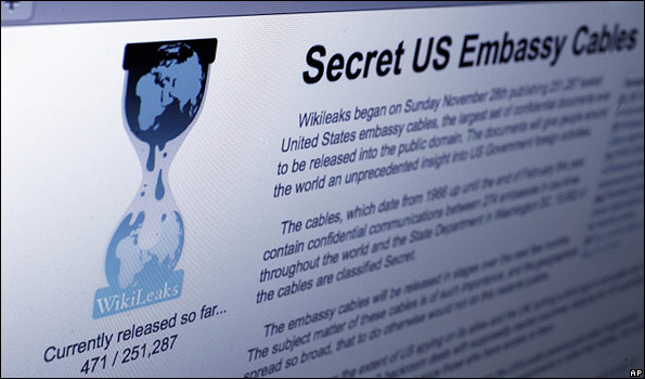 Wikileaks website, 1 Dec 10