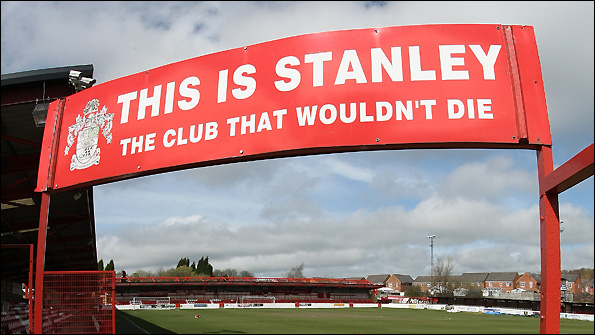 Accrington Stanley play at the Crown Ground. 