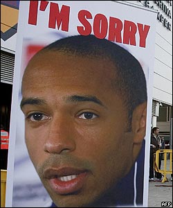 Imagen de Thierry Henry con la frase 