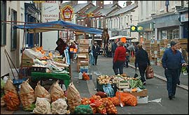 Market day on Dawley high street