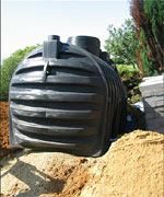 4,700-litre rainwater-recycling tank (underground)