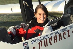 Sherida hopes to fly solo on her 16th birthday.