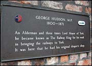 George Hudson plaque
