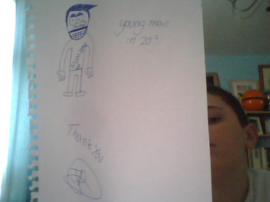 Cartoon man in his 20's