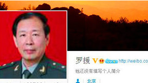 罗援在新浪的微博（网络截图）