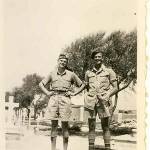 Tom Bowles with the writer in Benghazi Civilian Cemetery