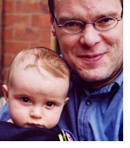 John Stephenson with his son