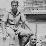 Eric Towler with Sergeant Ernest Tomkins (Tonks) sharing a few days' leave at Stanley Bay, Alexandria, before Eric was transferred to the London Irish Rifles