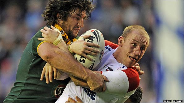 Shaun Briscoe in action with England