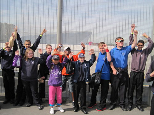 Children from St Luke's school attend the Paralympic Games 