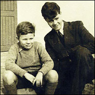 David and his brother in occupied Germany, 1951