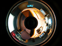 Doughnut-shaped image of BBC Somerset Sound studio