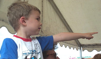 At the Punch and Judy show