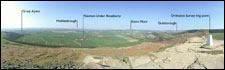 Roseberry Topping Labelled view from the top