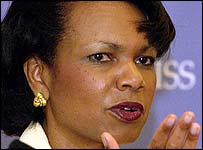 A conselheira de Segurança Nacional Condoleezza Rice