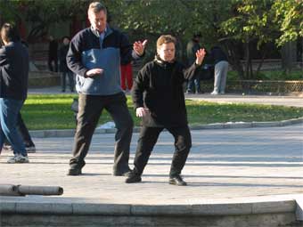 Tai Chi yn y parc