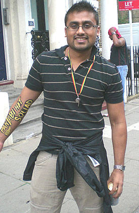 Neil, our roadie from Notting Hill.