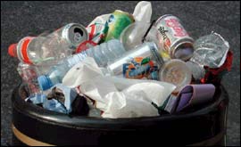 Rubbish in bin