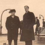 Antony Eden and the Soviet Foreign Minister Ivan Maisky on board HMS Kent