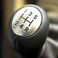A car's gear lever