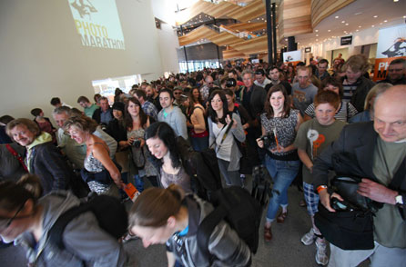 The entrants get ready for the start of Photomarathon UK 2011 back in June