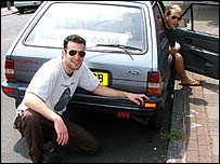 The lads with the car