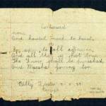 This is the final page of Billy Foster's poem - it shows that even young boys were avidly watching everything that was going on in the war from the very beginning. This poem was written on the 7th of November 1939 and is published here with the permission of PRONI.