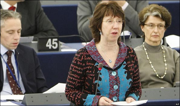 Lady Ashton addressing European Parliament, 10 Mar 10