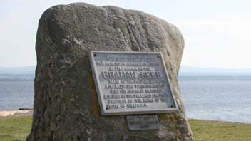 Brahan Seer memorial stone at Channory Point