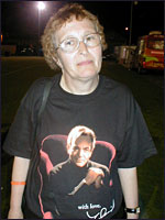 A happy concert-goer