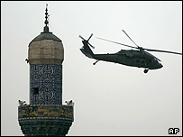Irak'ta Blackwater'a ait bir helikopter