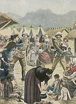 Boer prisoners in concentration camp, 1901(Mary Evans Picture Archive)