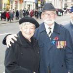 Nita and I at AJEX Parade,Whitehall, Nov 2001